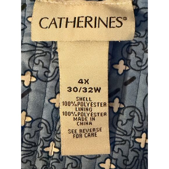 Catherines Quilted Jacket Womens 4X 30/32W Reversible Open Front Lined Paisley - Picture 3 of 9